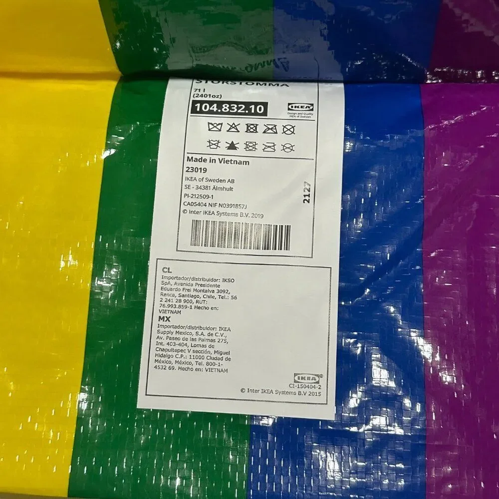 Ikea‎ Storstomma Large Rainbow Bag Shopping Storage KVANTING LGBTQ Pride Tote